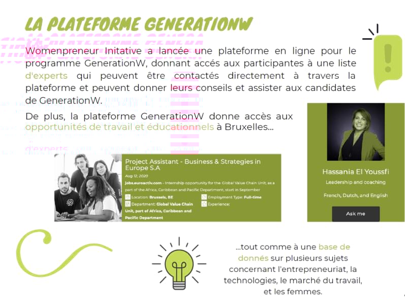 GenerationW 2020 Program, Entrepreneurs