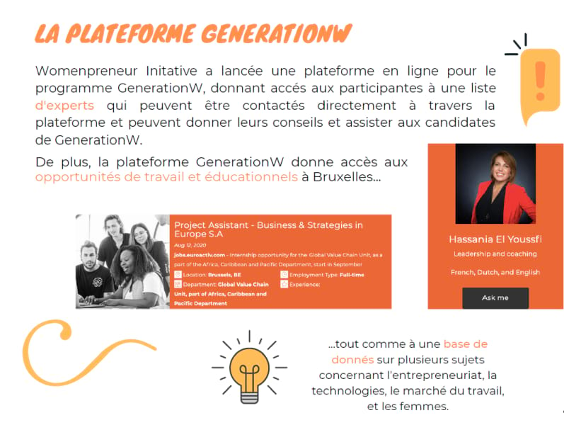 GenerationW 2020 Program, Entrepreneurs