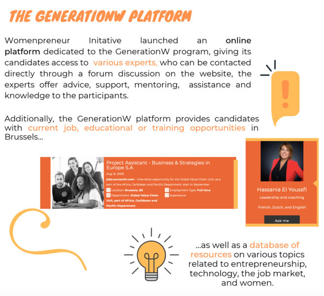 GenerationW 2020 Program, Entrepreneurs
